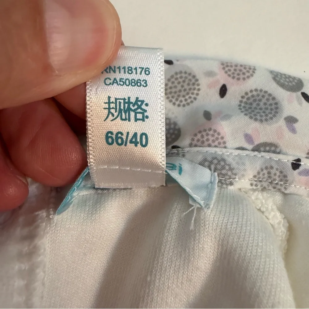 Obaibi White Velour Baby Sleeper 6M Footed One Piece unisex